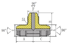 METRIC MALE 90º CONE