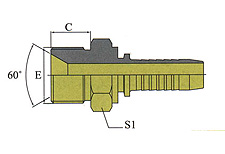 METRIC MALE DOUBLE USE FOR 60ºCONE SEAT OR BONDED SEAL