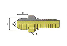 GB METRIC MALE 74ºCONE