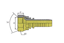 GB METRIC FEMALE 74ºCONE SEAT