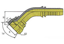 45ºGB METRIC FEMALE 74ºCONE SEAT