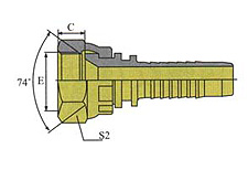 GB METRIC FEMALE 74ºCONE SEAT