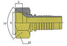 GB METRIC FEMALE 74ºCONE SEAT
