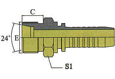 METRIC MALE 24o CONE SEAT L.T.DIN3861