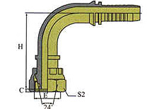 90ºMETRIC FEMALE 24o CONE O-RING L.T.