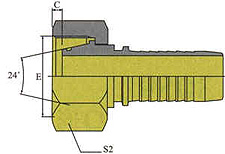 METRIC FEMALE 24 CONE O-RING H.T.DIN3865