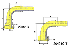 90ºMetric Female 24o Multiseal