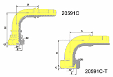 90ºMetric Female 24o Multiseal