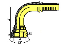 90ºJIC FEMALE 74ºCONE SEAT