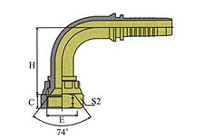 90ºJIC FEMALE 74ºCONE SEAT