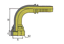 90ºBSP FEMALE FLAT SEAT