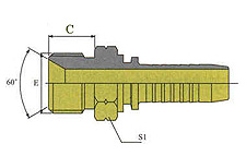 BSP MALE 60ºCONE SEAT