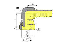 BSP Female 60ºCone Double Hexagon