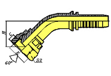 45ºBSP FEMALE 60ºCONE