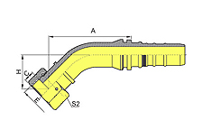 45ºORFS Female Flat Seat
