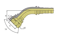 45ºJIC FEMALE 74ºCONE SEAT
