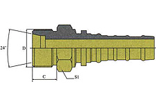 METRIC MALE 24o CONE SEAT H.T.