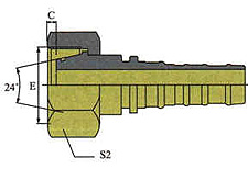 METRIC FEMALE 24o CONE H.T.