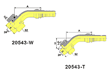 45ºMetric Female 24o Cone O-Ring