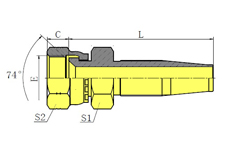 JIC FEMALE 74º CONE SEAT
