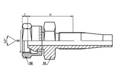 SAE FEMALE 74º CONE SEAT