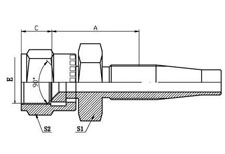 SAE FEMALE 74º CONE SEAT