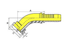 45ºSAE 法兰3000PSI