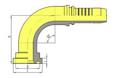 90ºSAE FLANGE 3000PSI