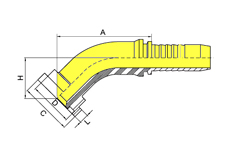45ºSAE FLANGE 6000 PSI